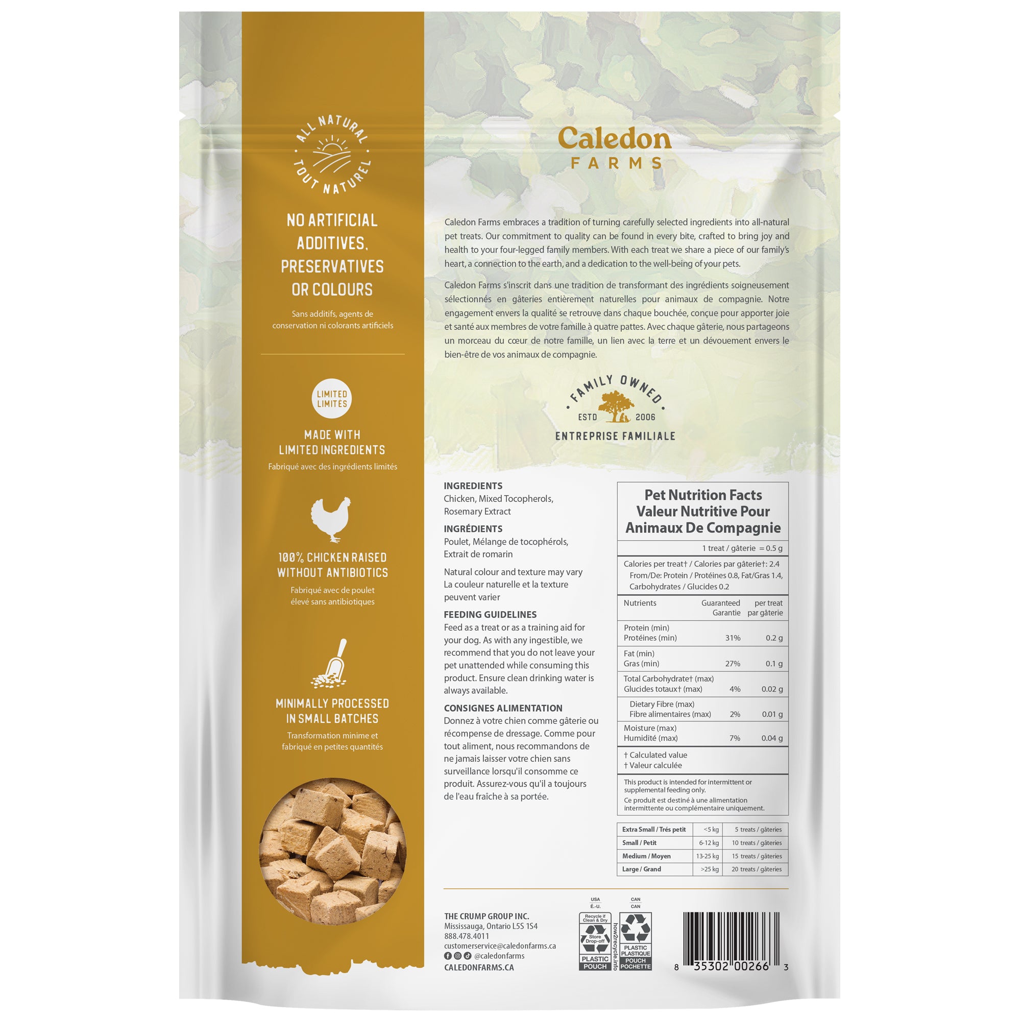 Chicken Morsels | Single Ingredient Dog Treats – Caledon Farms