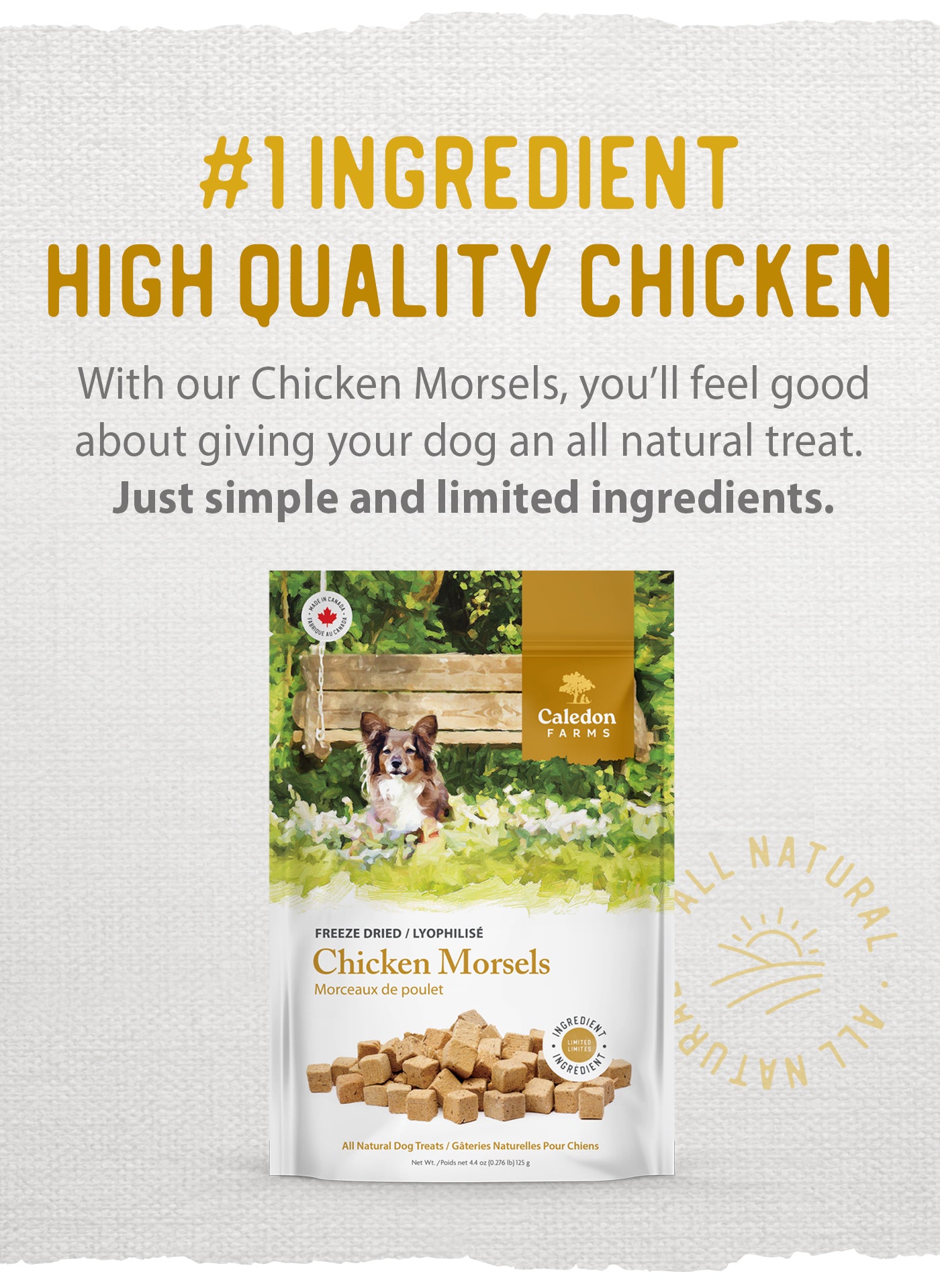 Chicken Morsels | Single Ingredient Dog Treats – Caledon Farms