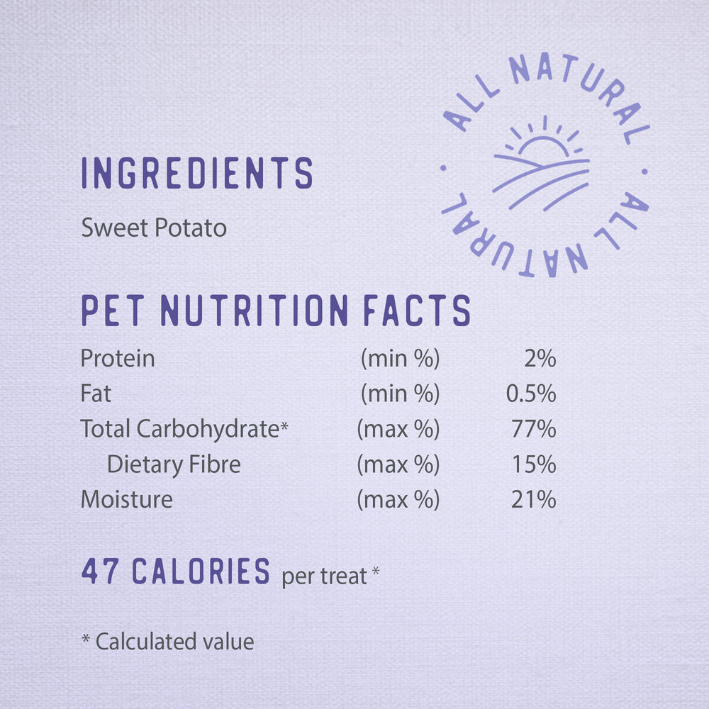 
                        
                          Sweet Potato Chews 265g
                        
                      