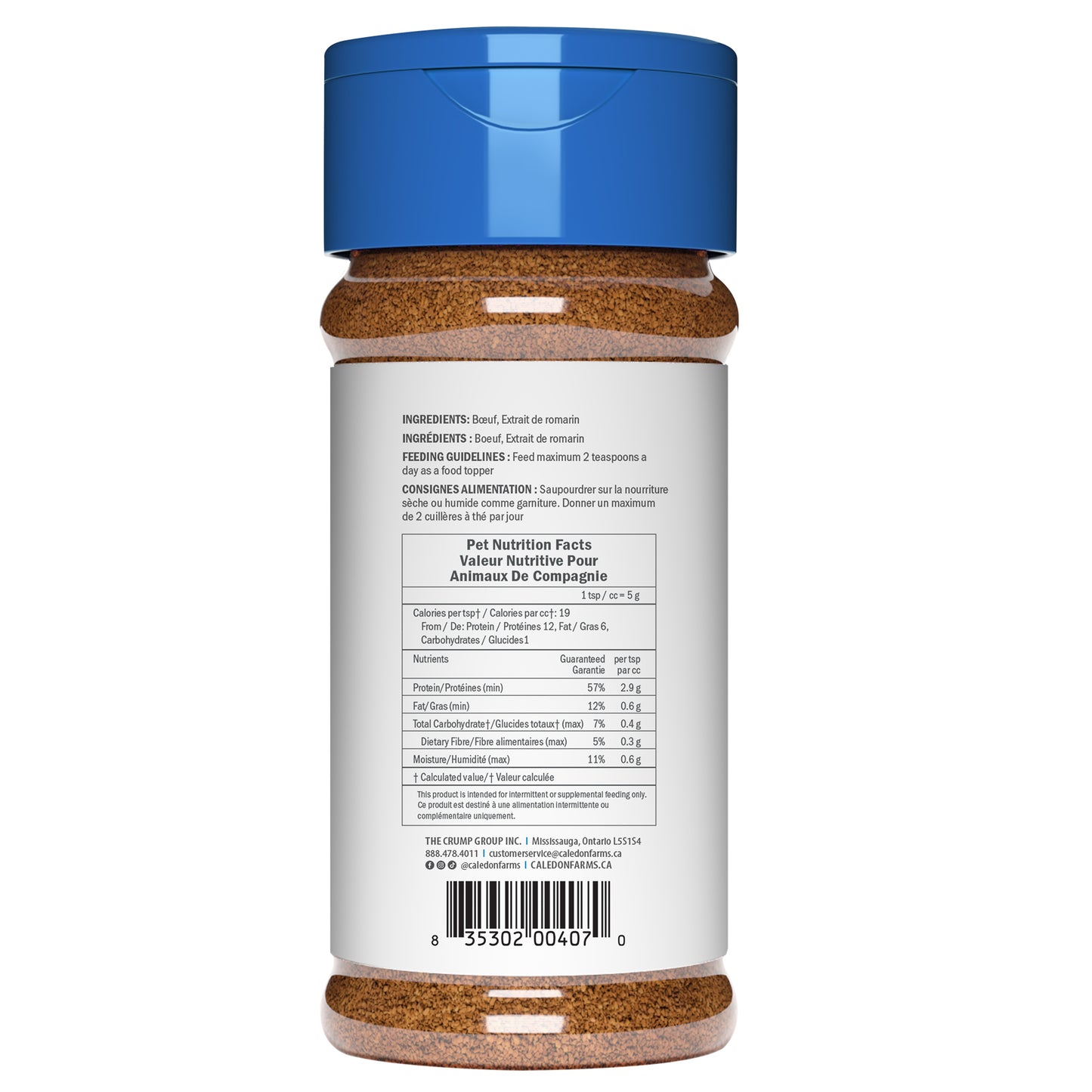Beef Sprinkles — Package Back
