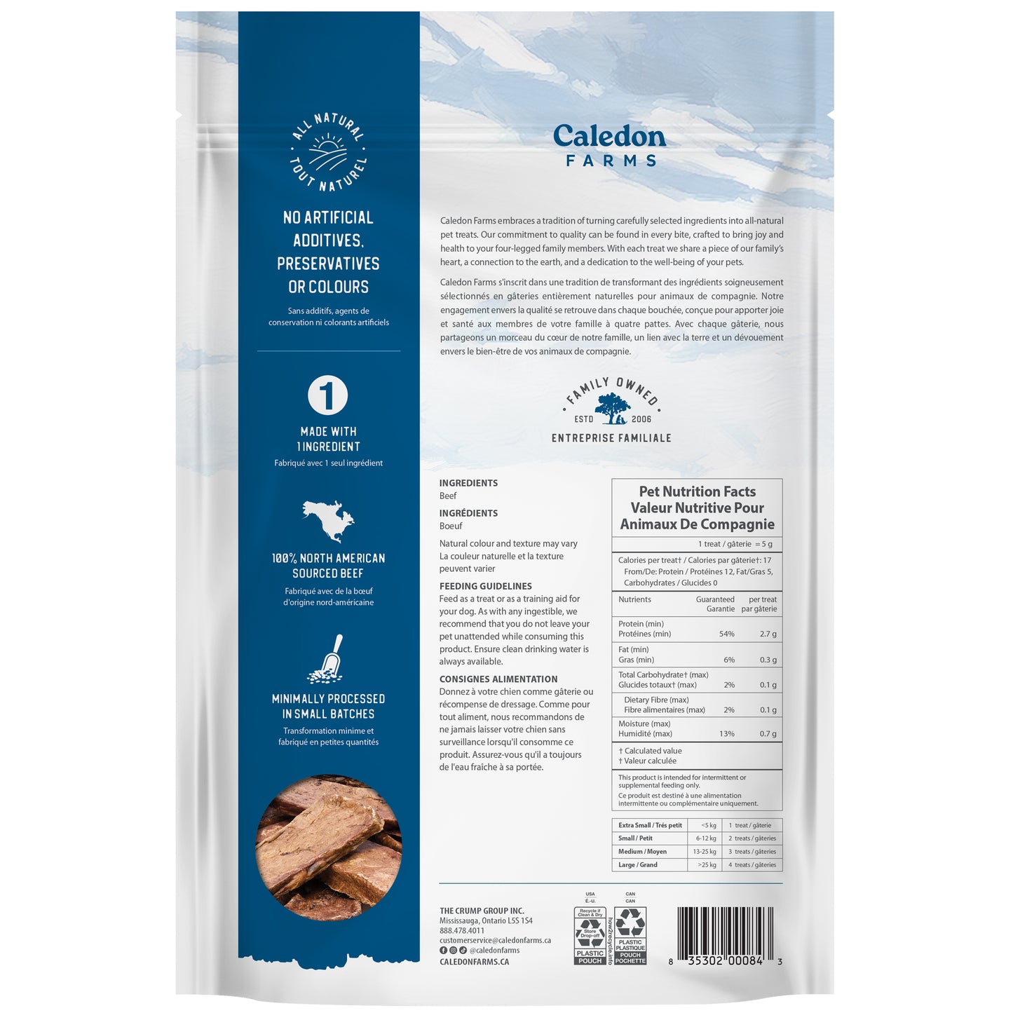 Beef Tendersticks — Package Back