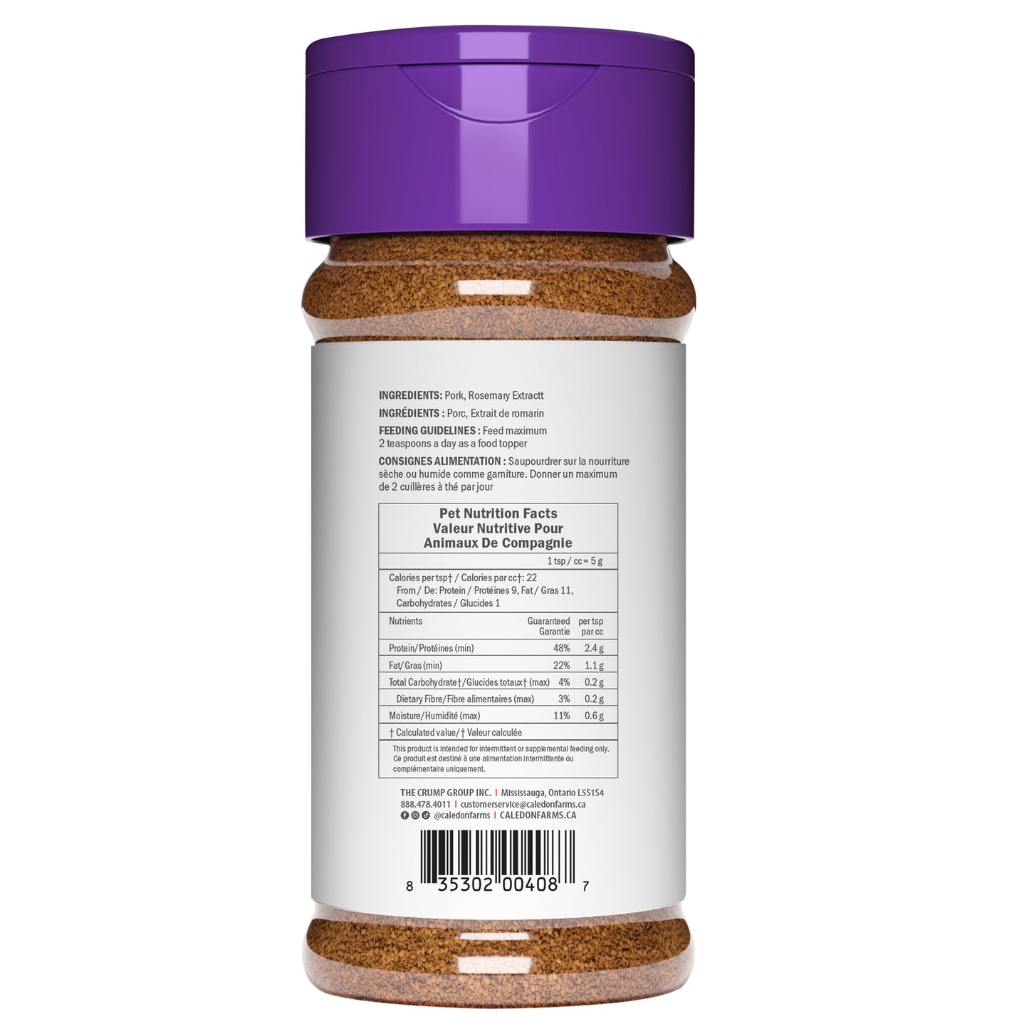 Chicken Sprinkles — Package Back